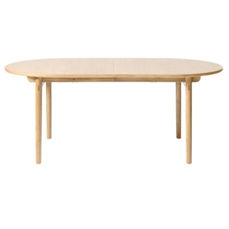 Table en bois ovale de couleur naturel 100x190cm HANAH