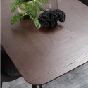 Table à manger en bois marron et métal noir LATINO
