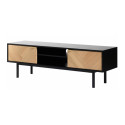 Meuble TV scandinave en bois et métal noir AMBROISE