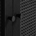 Buffet bas moderne en bois et métal noir 3 portes TUVALU