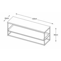 Console basse en bois 120cm VETORRI