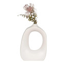 Vase contemporain en céramique blanc VAX