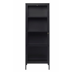 Armoire en hauteur une porte 160cm noire HALBA