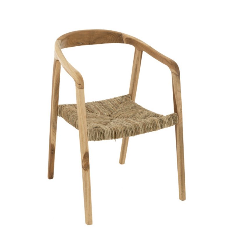 Chaise moderne assise en paille DIOP