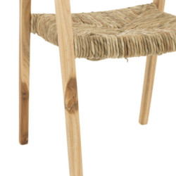 Chaise moderne assise en paille DIOP