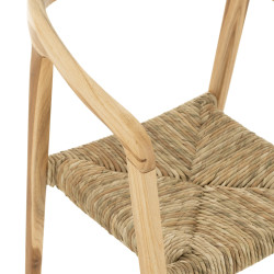 Chaise moderne assise en paille DIOP