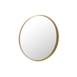 Miroir rond 80cm contour doré PELI