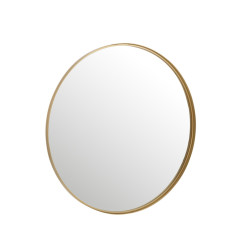 Miroir rond 110cm contour doré PELI