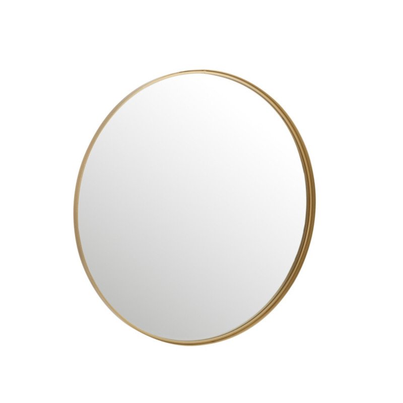 Miroir rond 110cm contour doré PELI