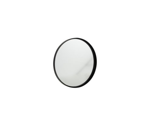 Miroir rond 60cm contour métal noir PELU