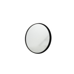 Miroir rond 60 cm en métal noir PELU