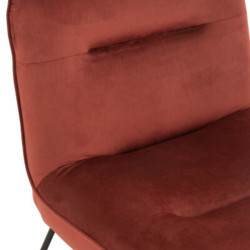 Fauteuil moderne en velours BAKAR