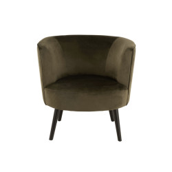 Fauteuil moderne en velours vert ZOO