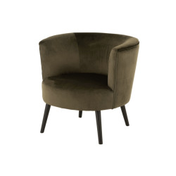 Fauteuil moderne en velours vert ZOO