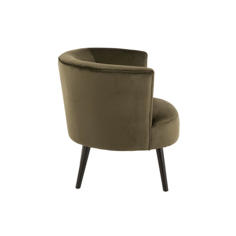 Fauteuil moderne en velours vert ZOO