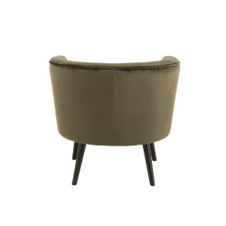 Fauteuil moderne en velours vert ZOO