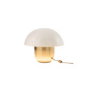 Lampe champignon 50cm en métal doré et blanc MUFF