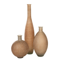 Vase contemporain en verre beige TIZIO
