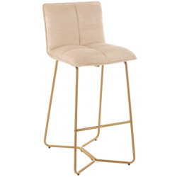 Lot de 2 tabouret en velours DOUCY