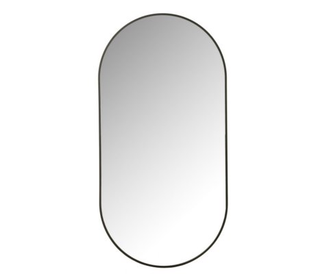 Miroir ovale 100x50cm en métal noir ZIP
