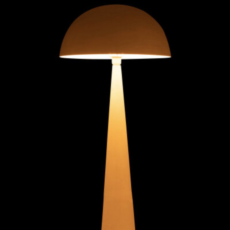 Grande lampe champignon en métal blanc BIARA