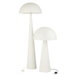 Grande lampe champignon en métal blanc BIARA