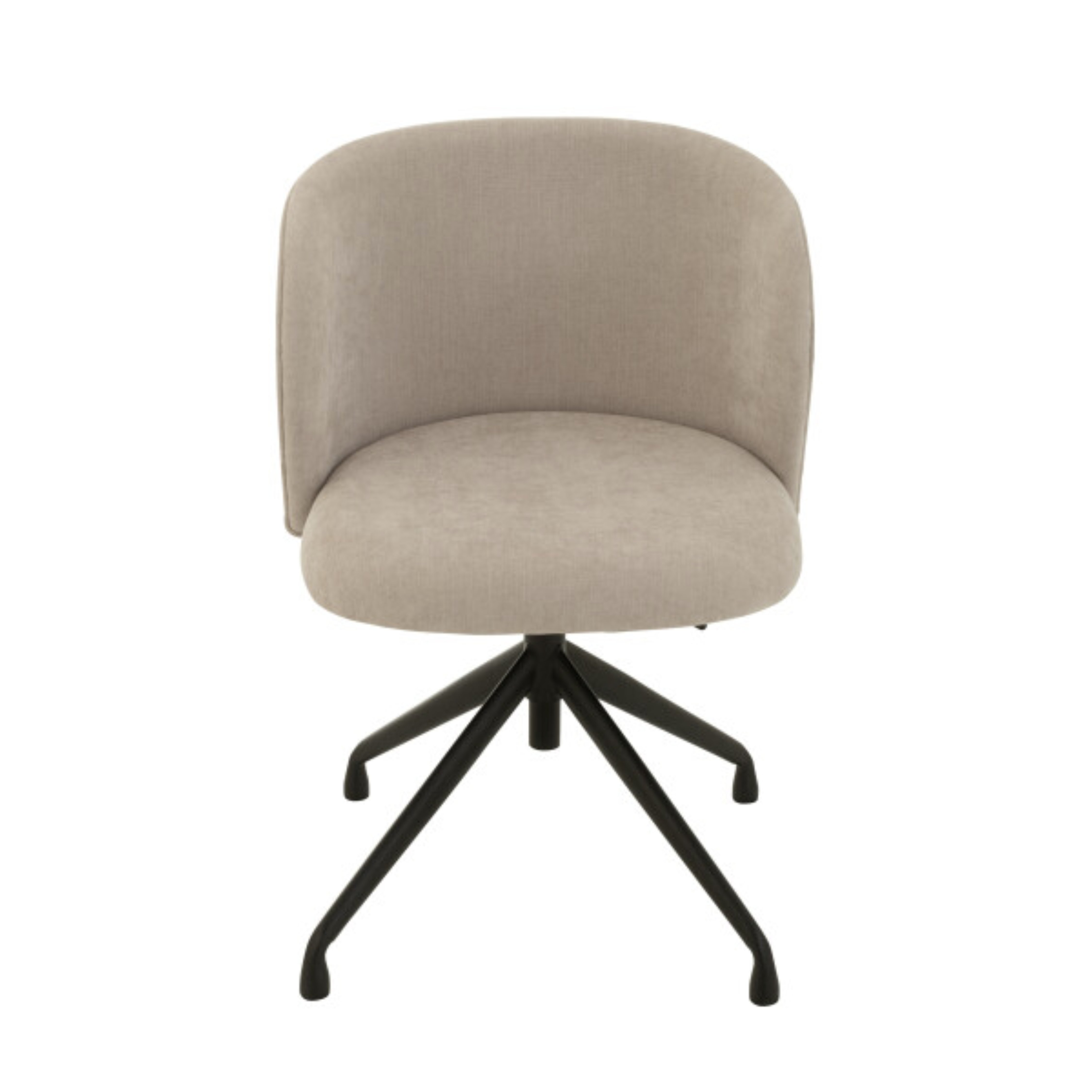 Chaise De Bureau Moderne En Tissu Chenille - Siège Pivotant Et Hauteur Réglable, Confort Ergonomique (Beige, 61x56 Cm)