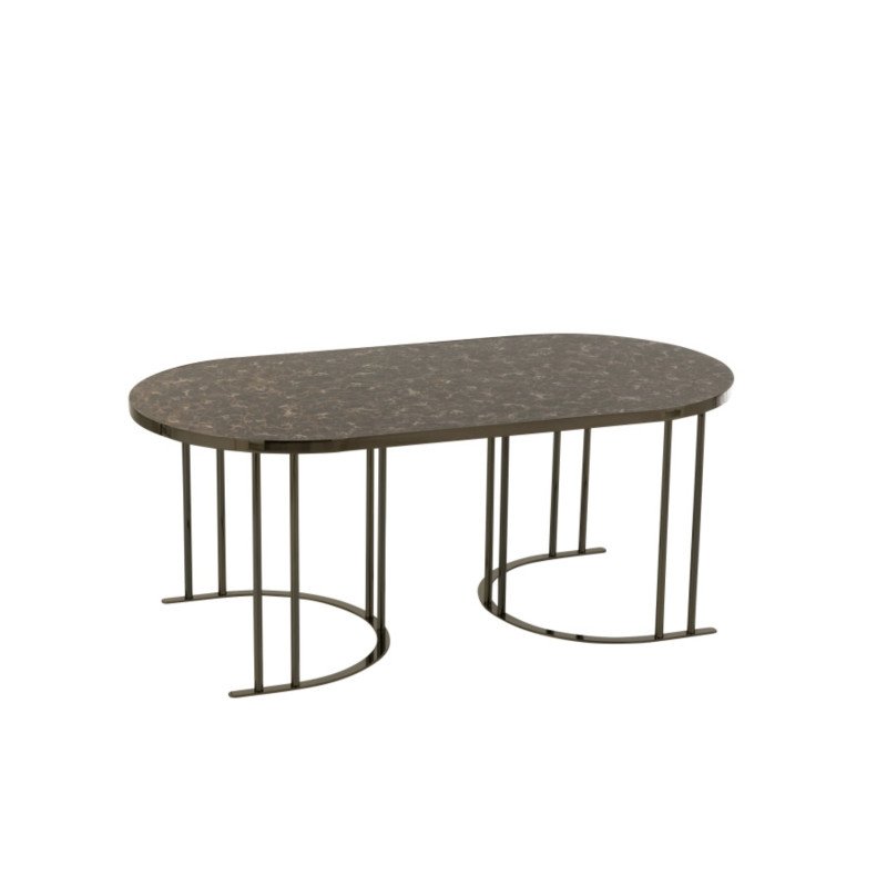 Set de 3 tables basses effet marbre MARRA