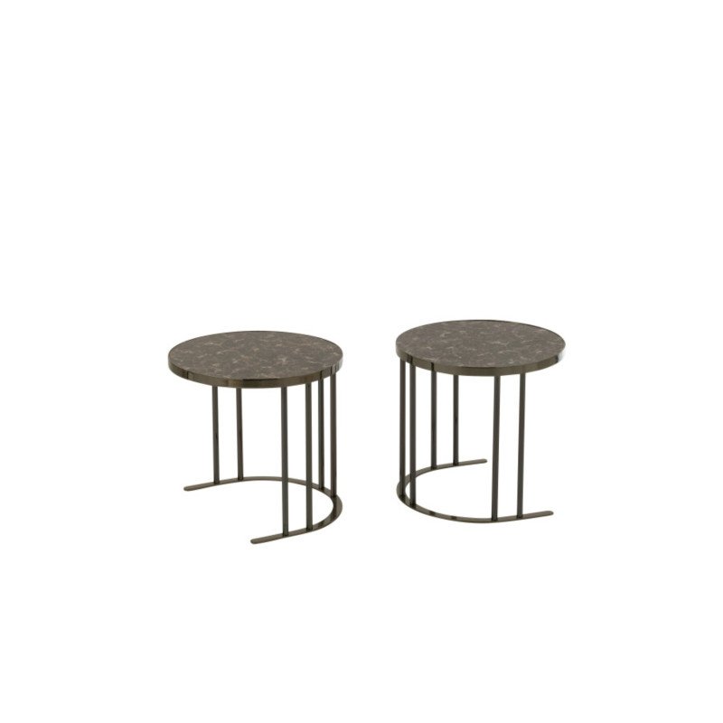 Set de 3 tables basses effet marbre MARRA