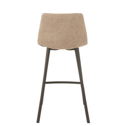 Lot de 2 tabourets modernes en tissu matelassé GABAN