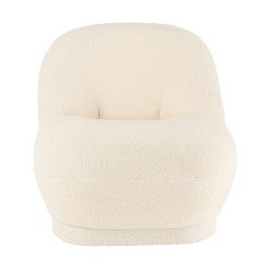 Petit fauteuil en tissu bouclé MIPOLO