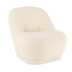 Petit fauteuil en tissu bouclé MIPOLO