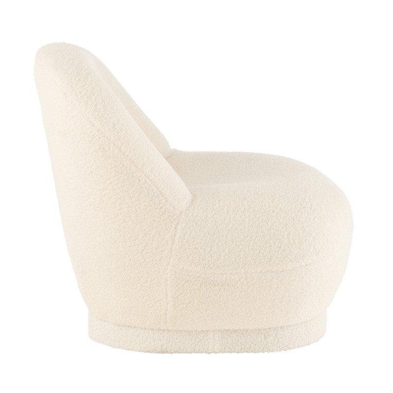 Petit fauteuil en tissu bouclé MIPOLO