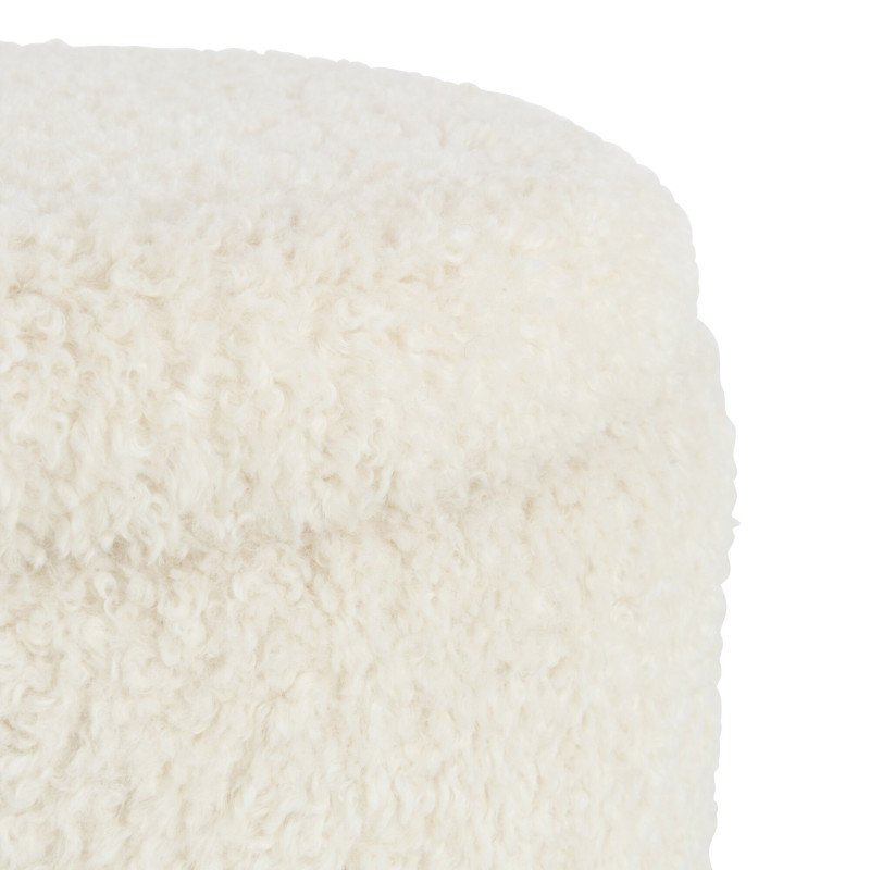 Pouf ovale avec coffre en tissu bouclé ZIKY