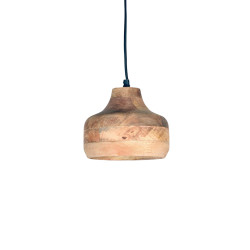 Lampe suspendue en bois de manguier MANGO