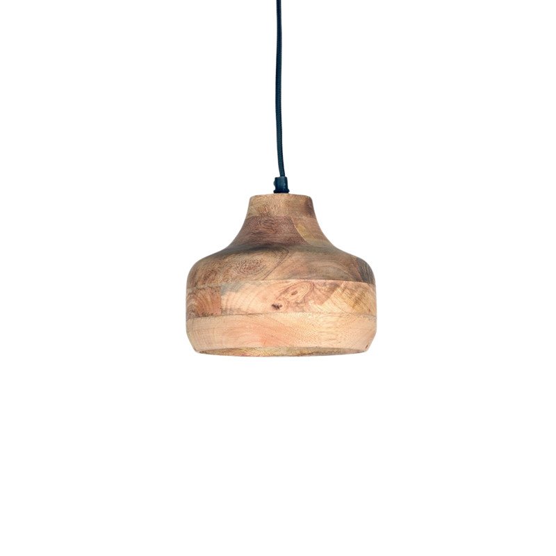 Lampe suspendue en bois de mangier MANGO - Label 51