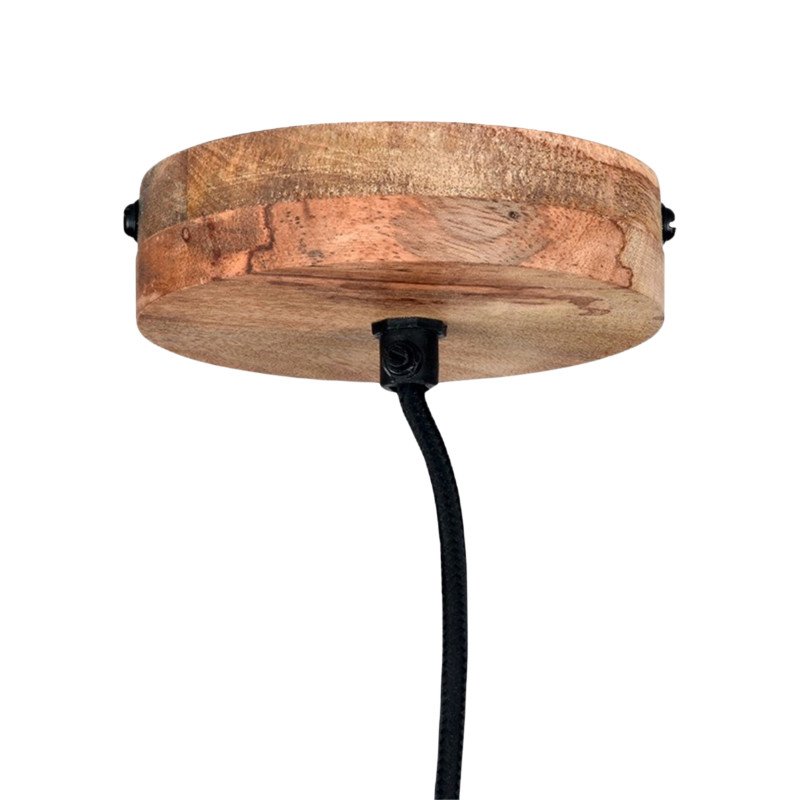 Lampe suspendue en bois de mangier MANGO - Label 51