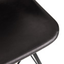 Lot de 2 chaises modernes en cuir noir OPERA