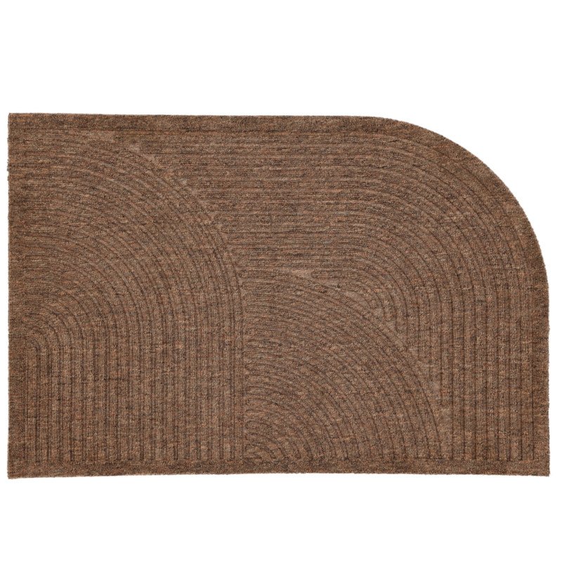 Tapis en tissu marron VETYO