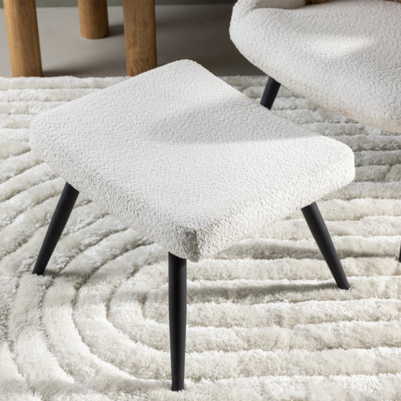 Fauteuil en tissu polaire blanc COFIO