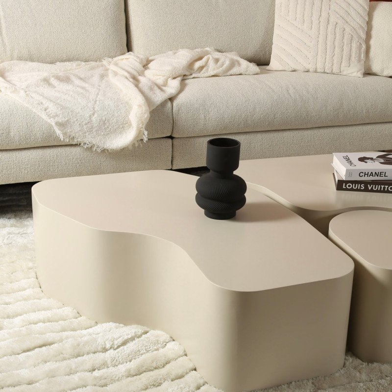 Table basse moderne beige OLYA