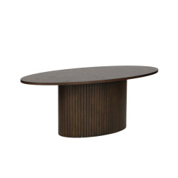 Table basse ovale en bois BYANA