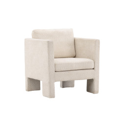 Fauteuil en tissu polaire beige RAZA