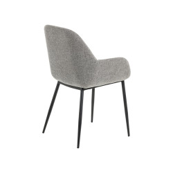 Chaise salle à manger tissu avec accoudoirs NAKO