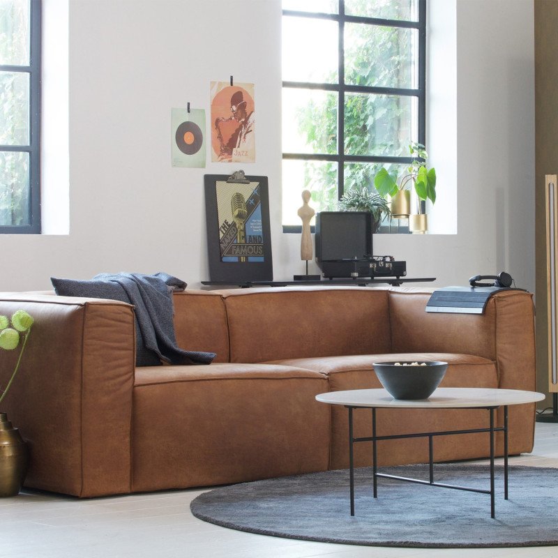 Grand canapé cuir 3,5 places BEAN