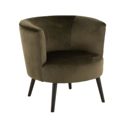 Fauteuil moderne en velours vert ZOO