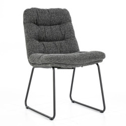 Chaise rembourrée en tissu matelassé ISOR, 4 couleurs disponibles