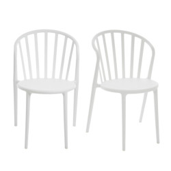 Lot 2 chaises design plastiques extérieur ou intérieur empilables