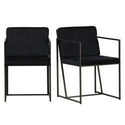 Lot de 2 chaises minimalistes avec accoudoirs VILNIUS