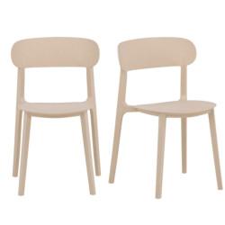 Lot de 4 chaises moderne en plastique durable RIGA